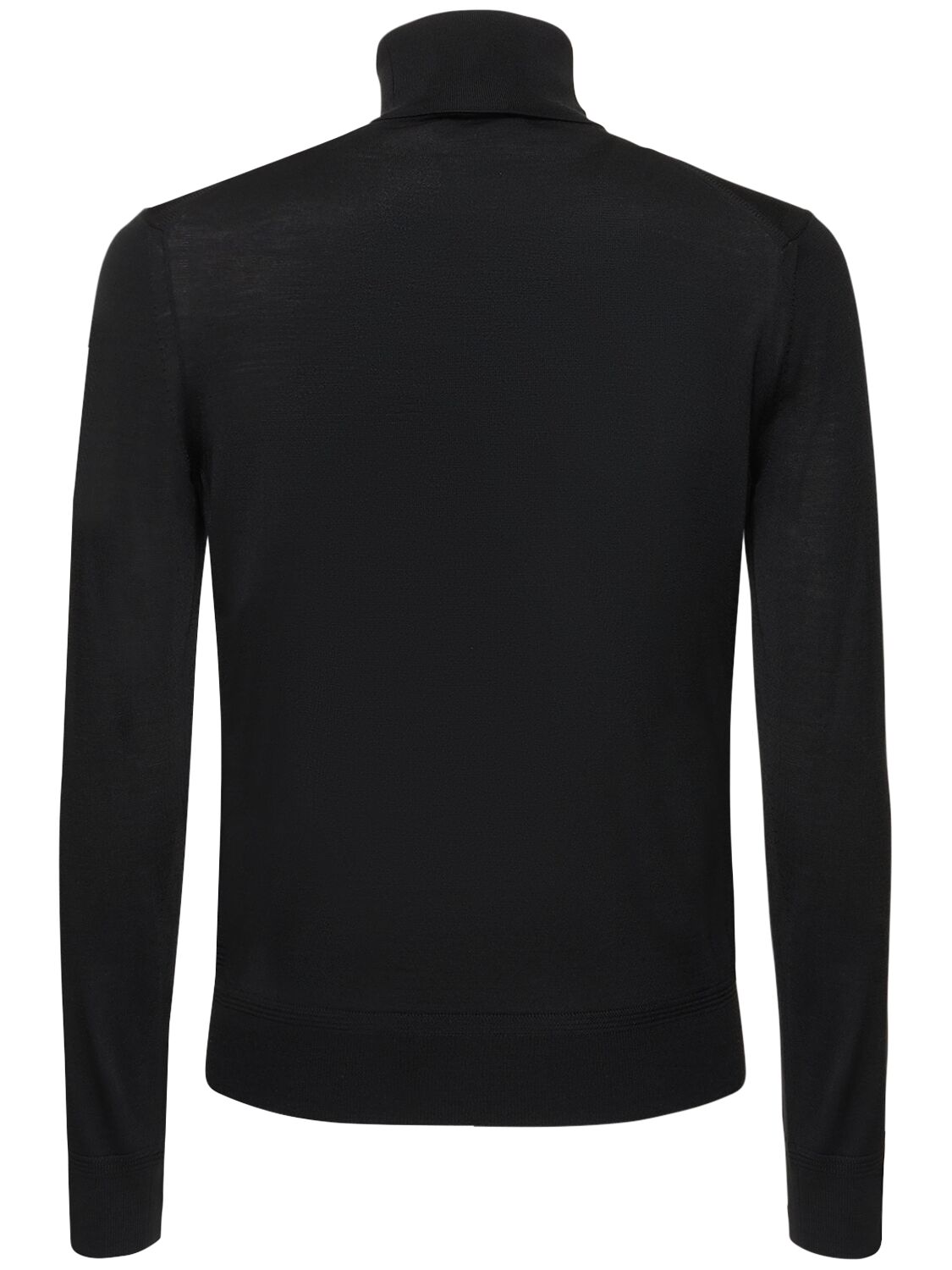 Shop Tom Ford Fine Gauge Wool Roll Neck Sweater In Black