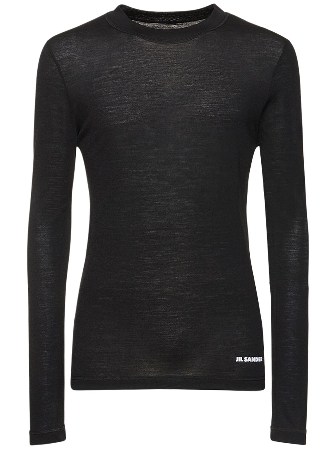 Jil Sander Lightweight Long Sleeves T-shirt In Black