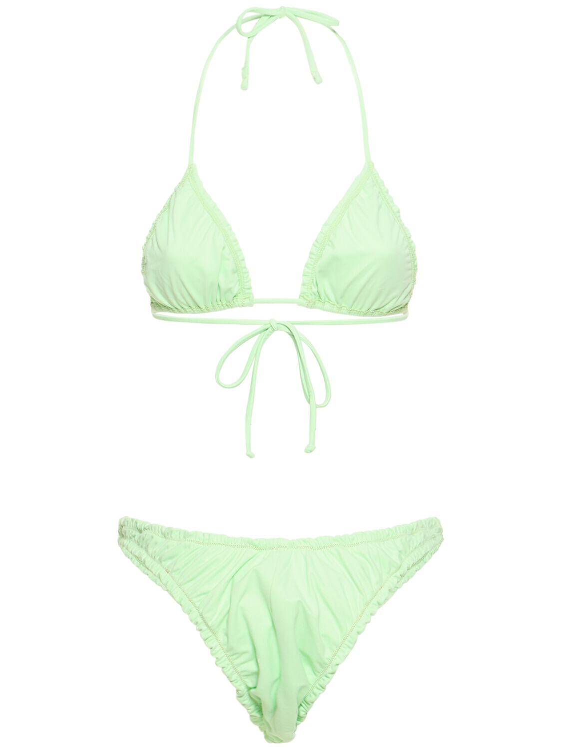 Shop Reina Olga Guia Triangle Bikini In Green