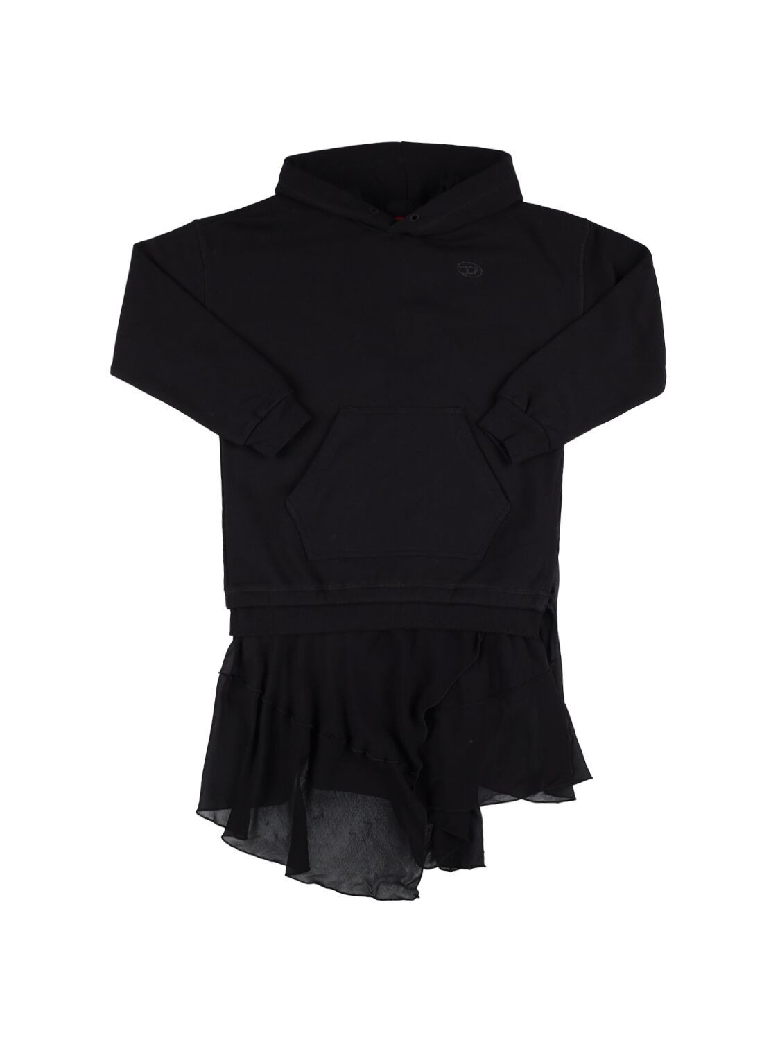 Diesel Kids' Cotton Sweat Dress In Black