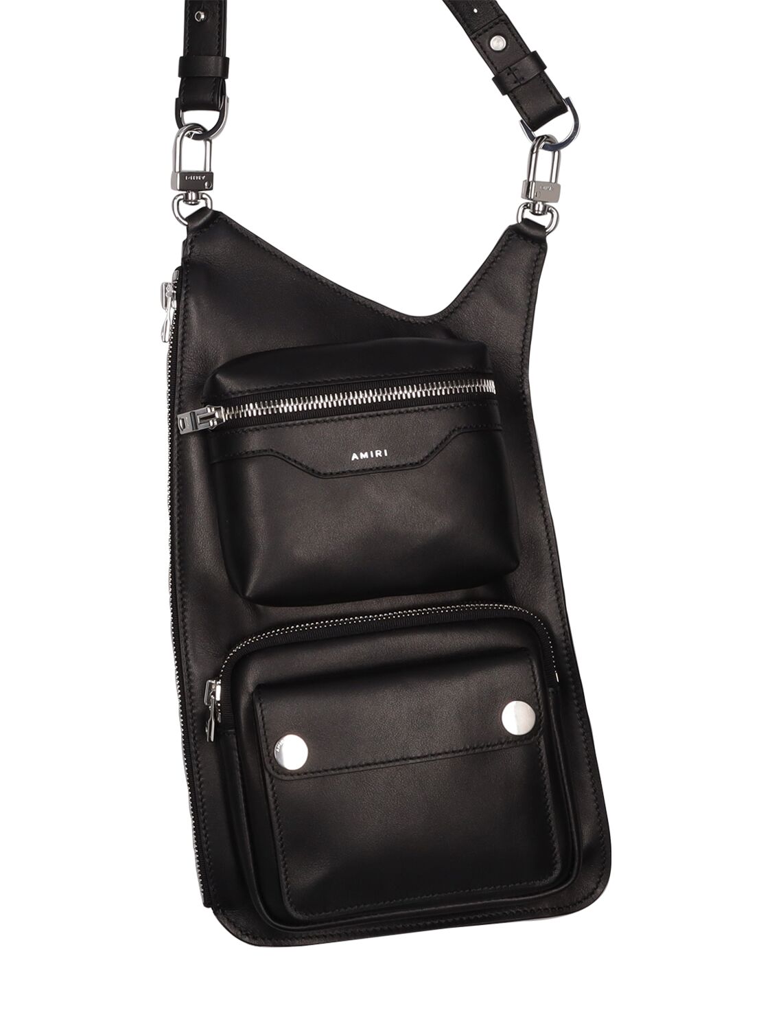 Shop Amiri 2.0 Leather Harness Bag In Black