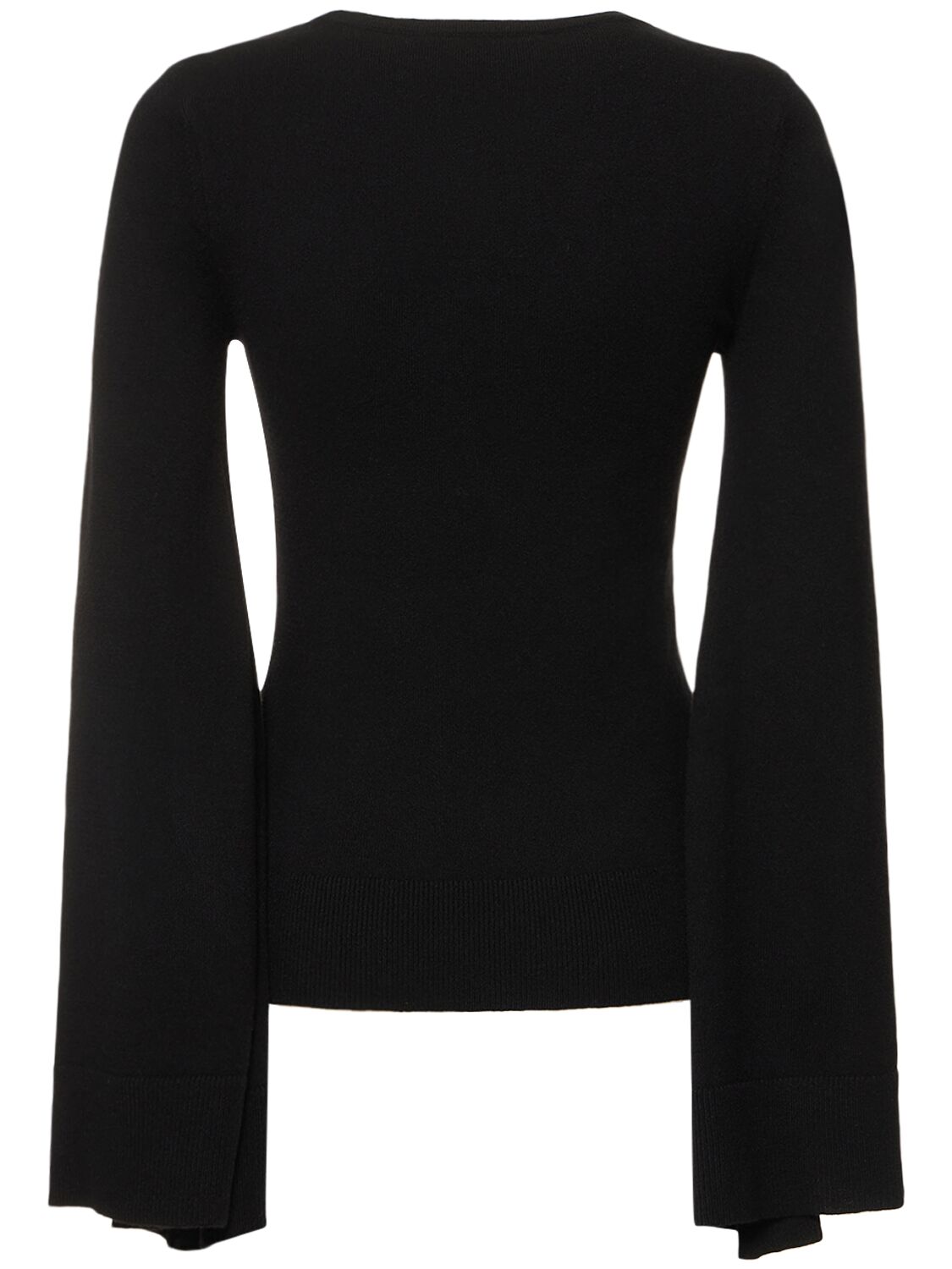 Shop Michael Kors Knit Cashmere Blend Sweater In Black