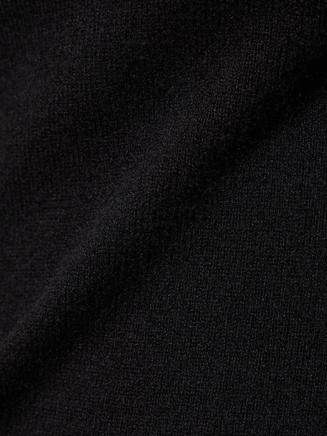 Shop Michael Kors Knit Cashmere Blend Sweater In Black