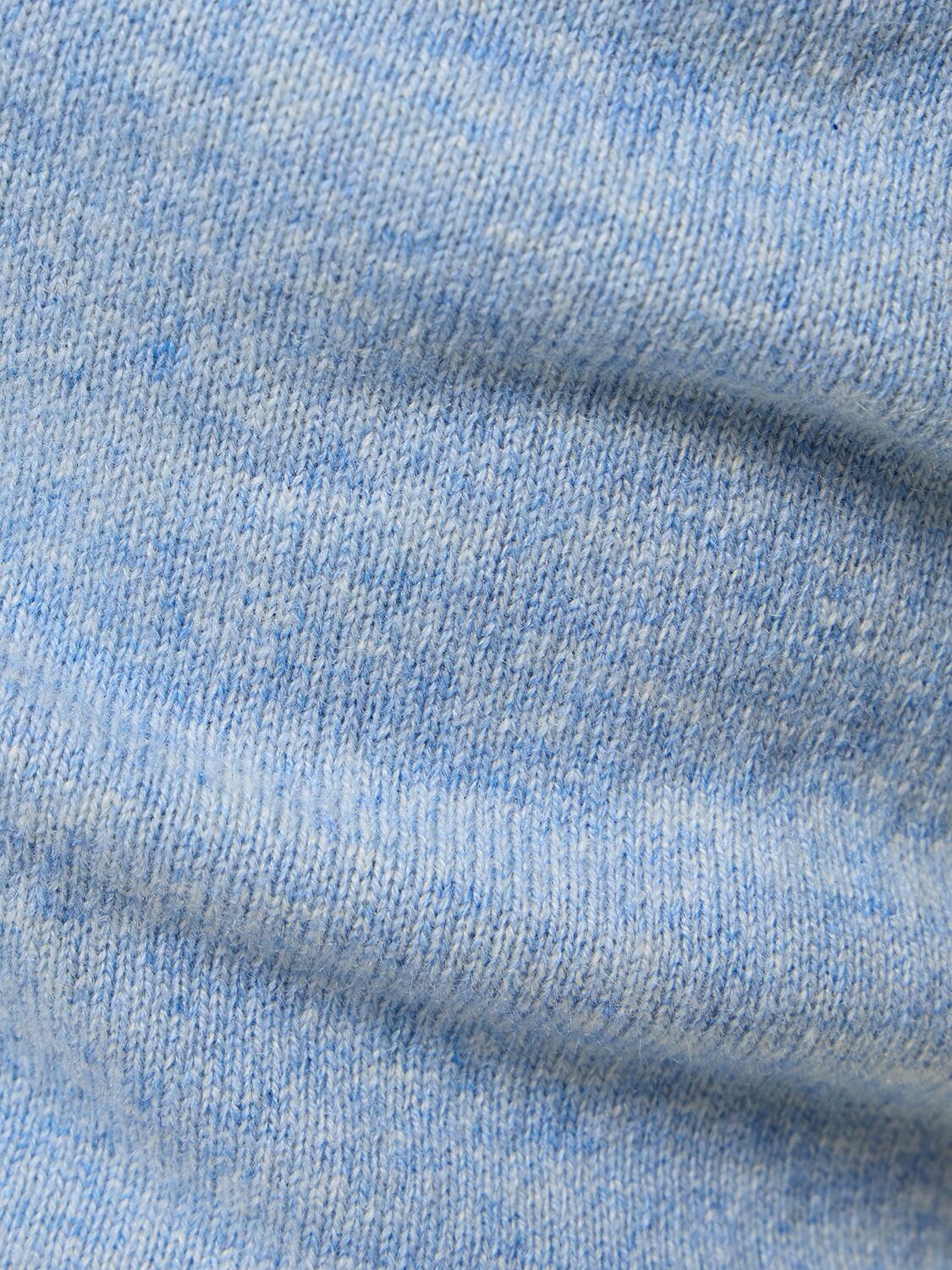Shop Michael Kors Sleeveless Knit Cashmere Turtleneck In Light Blue