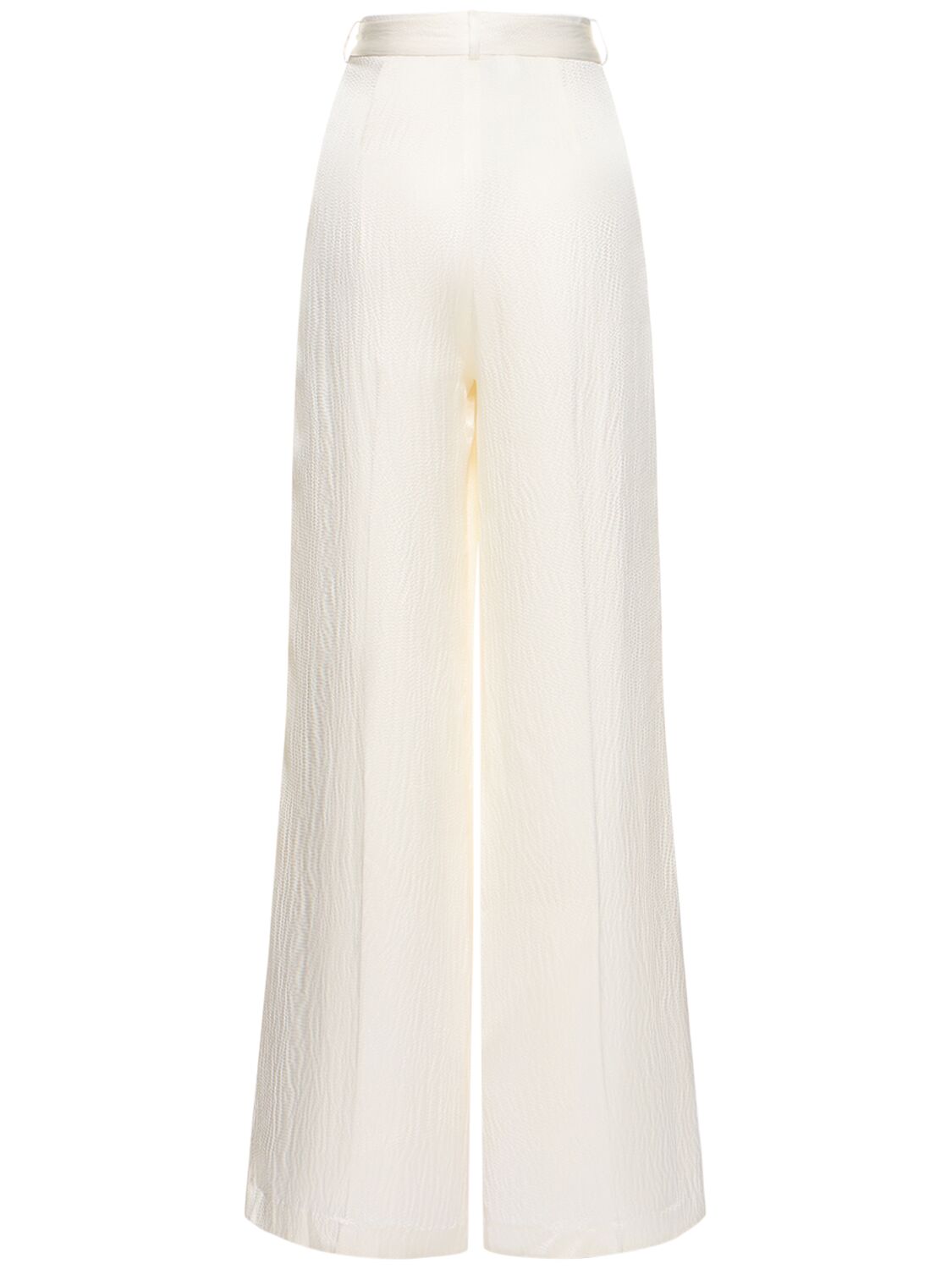 Shop Gabriela Hearst Thomazia Silk Wide Leg Pants In Ivory
