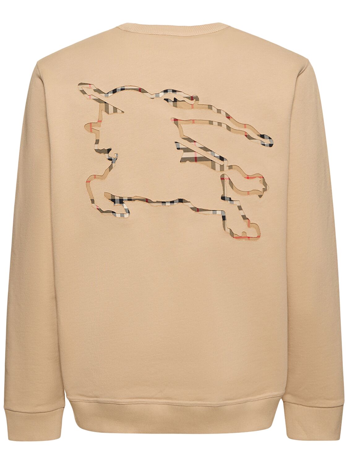 Shop Burberry Bainton Cotton Jersey Logo Sweatshirt In Soft Fawn