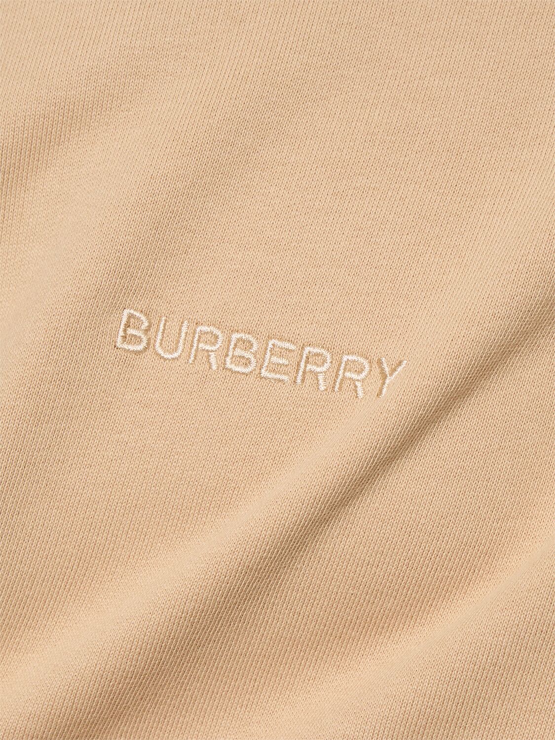 Shop Burberry Bainton Cotton Jersey Logo Sweatshirt In Soft Fawn