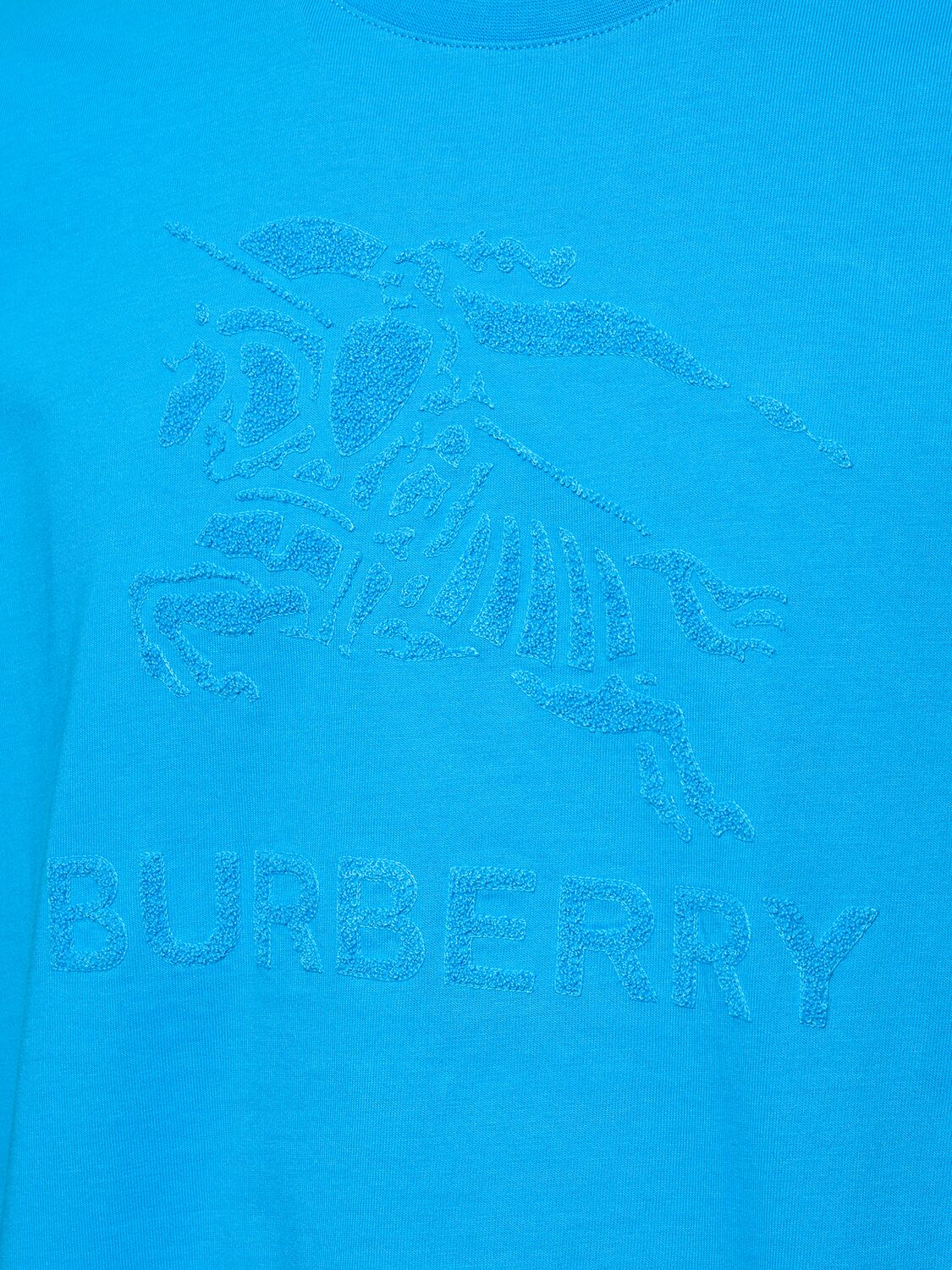 Shop Burberry Raynerton Cotton Jersey T-shirt In Cerulean Blue