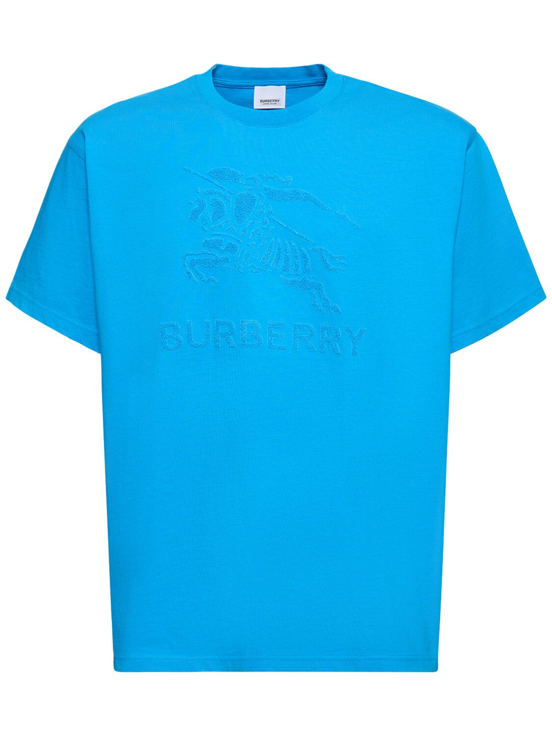 Shop Burberry Raynerton Cotton Jersey T-shirt In Cerulean Blue