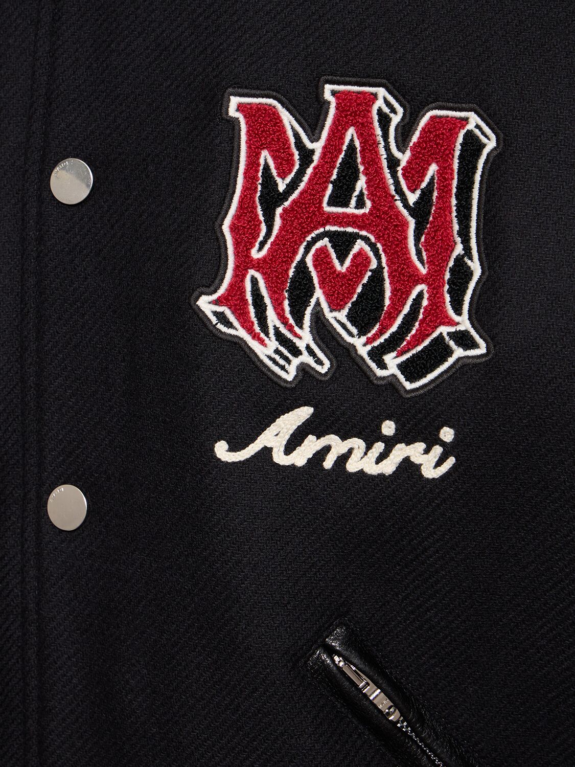 Amiri Vintage Varsity Bomber Jacket - Black