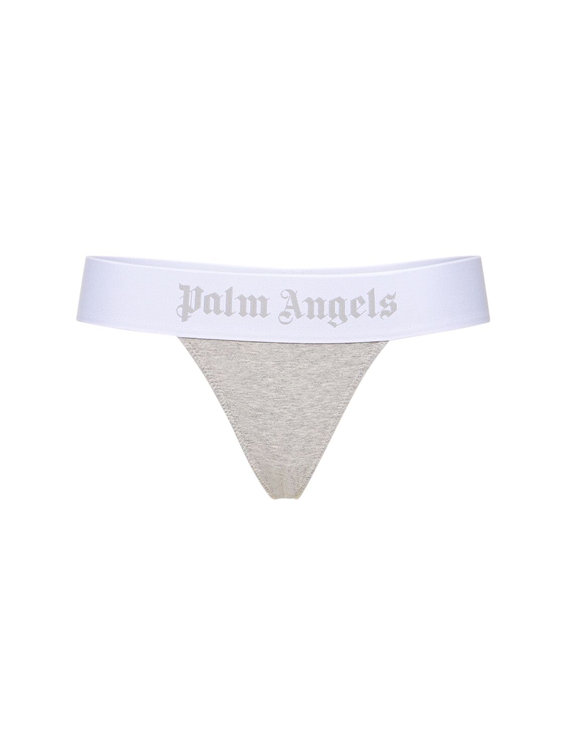 Palm Angels Classic Logo Thong Briefs In Grey
