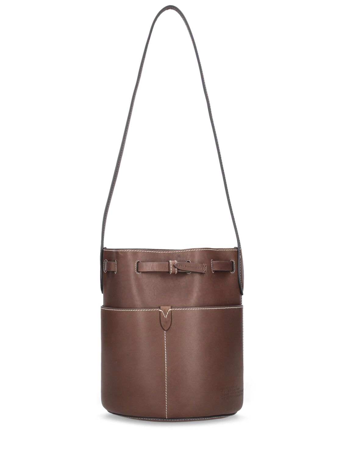 Anya Hindmarch Return To Nature Leather Bucket Bag In Truffle