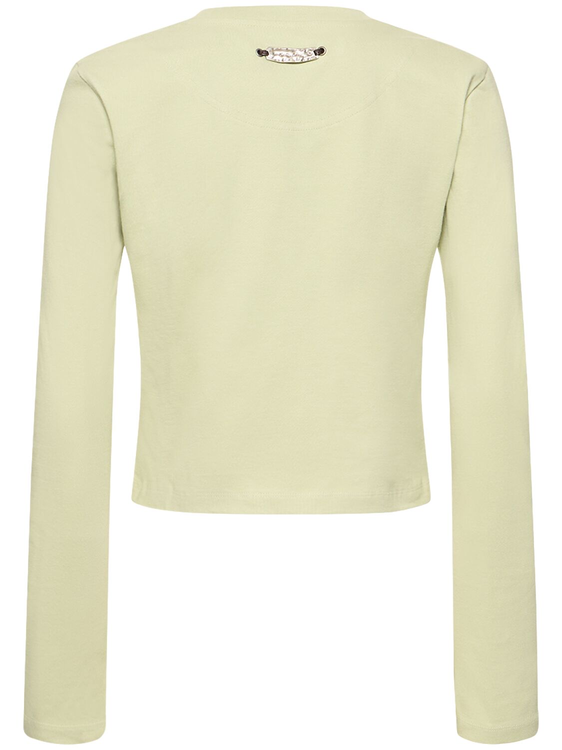Shop Andersson Bell Crazy Fish Long Sleeves Cotton T-shirt In Light Green