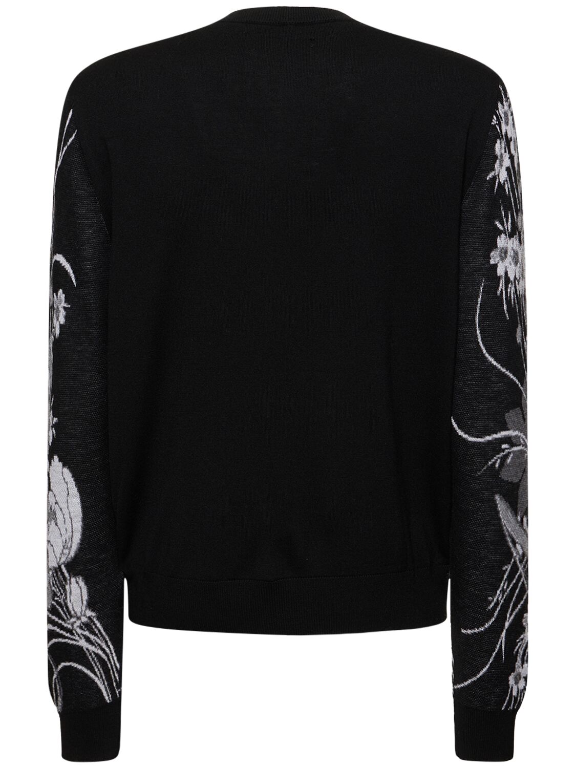 Amiri Crew-neck Wool Sweater In Black
