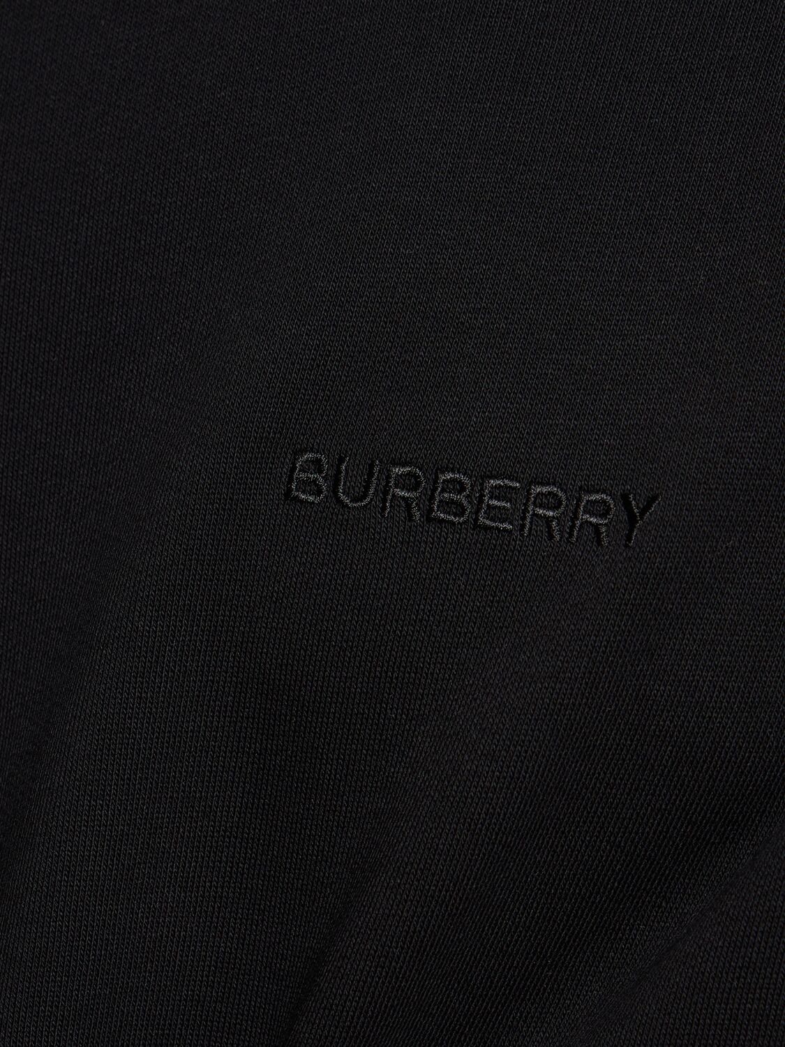 Shop Burberry Bainton Cotton Jersey Logo Sweatshirt In Black