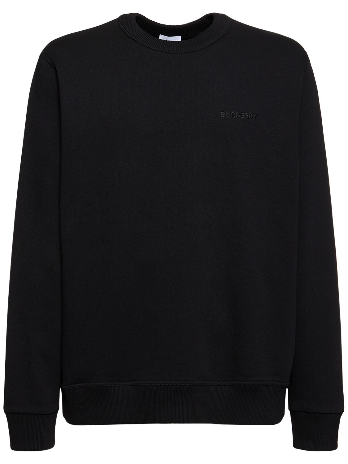 Burberry Bainton Cotton Jersey Logo Sweatshirt In Black