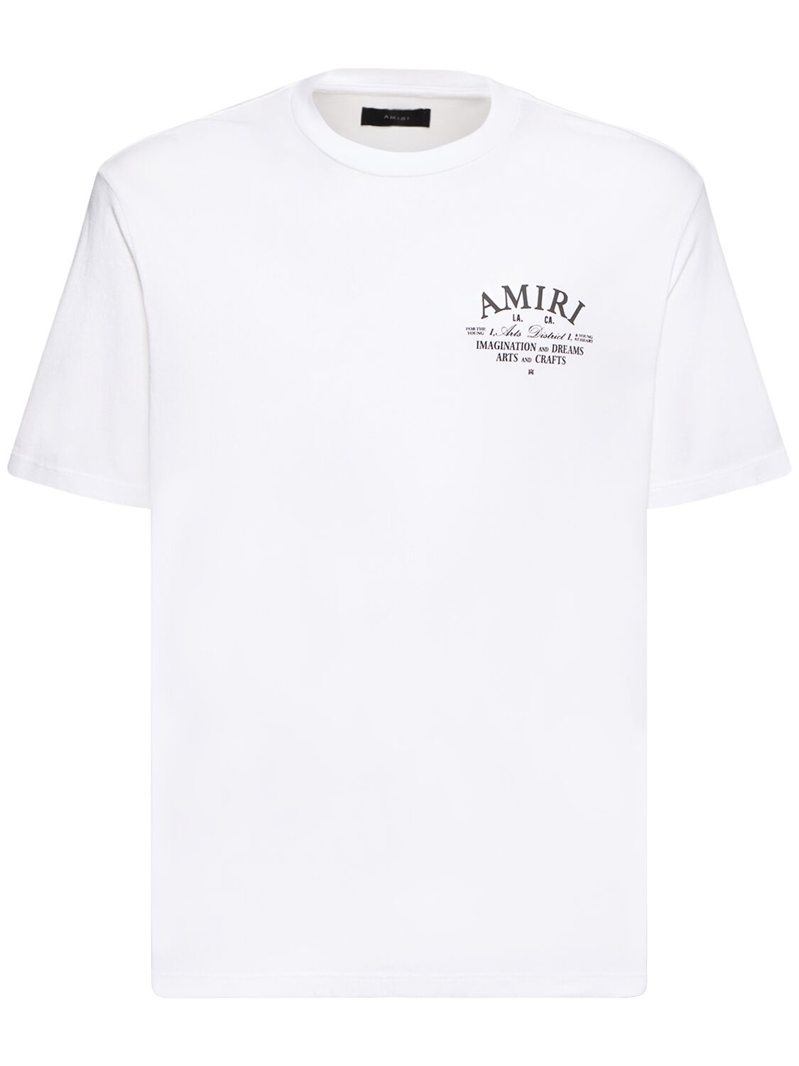 Shop Amiri Arts District Print Cotton T-shirt In White