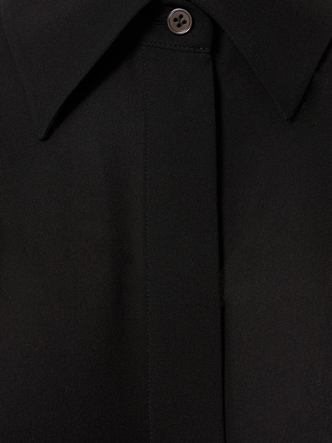 Shop Michael Kors Silk Georgette Shirt In Black