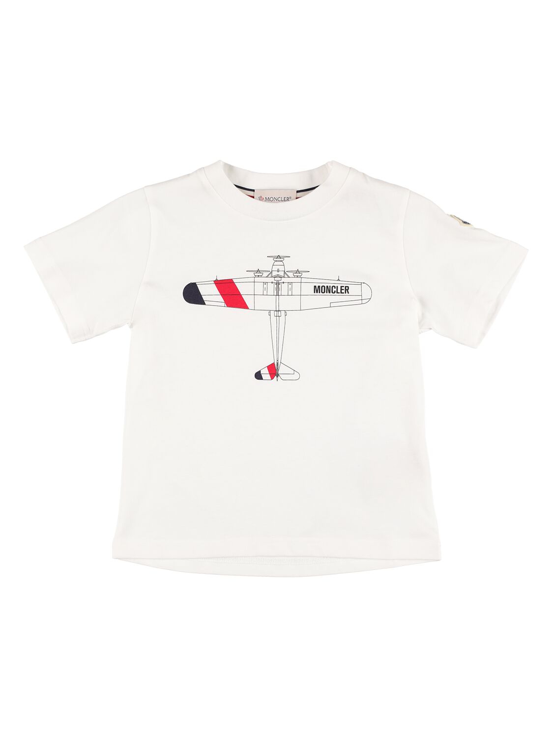 Moncler Kids' Cotton Jersey T-shirt In White