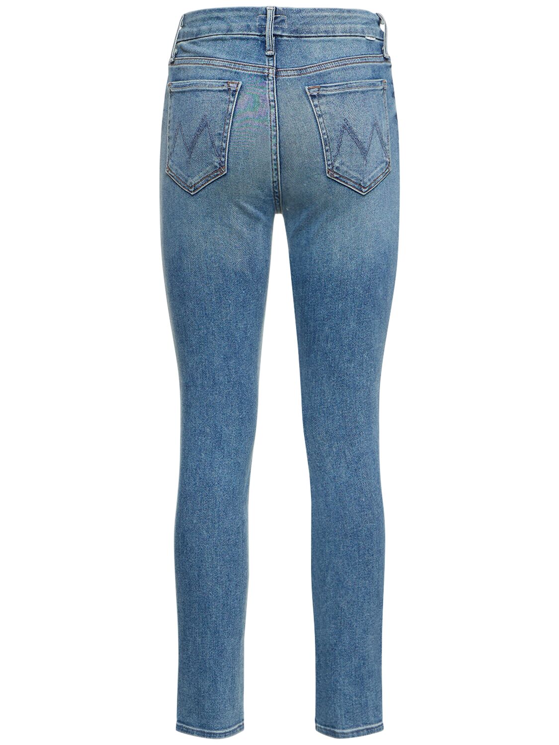 Shop Mother The Looker Ankle Skinny Jeans In Blue