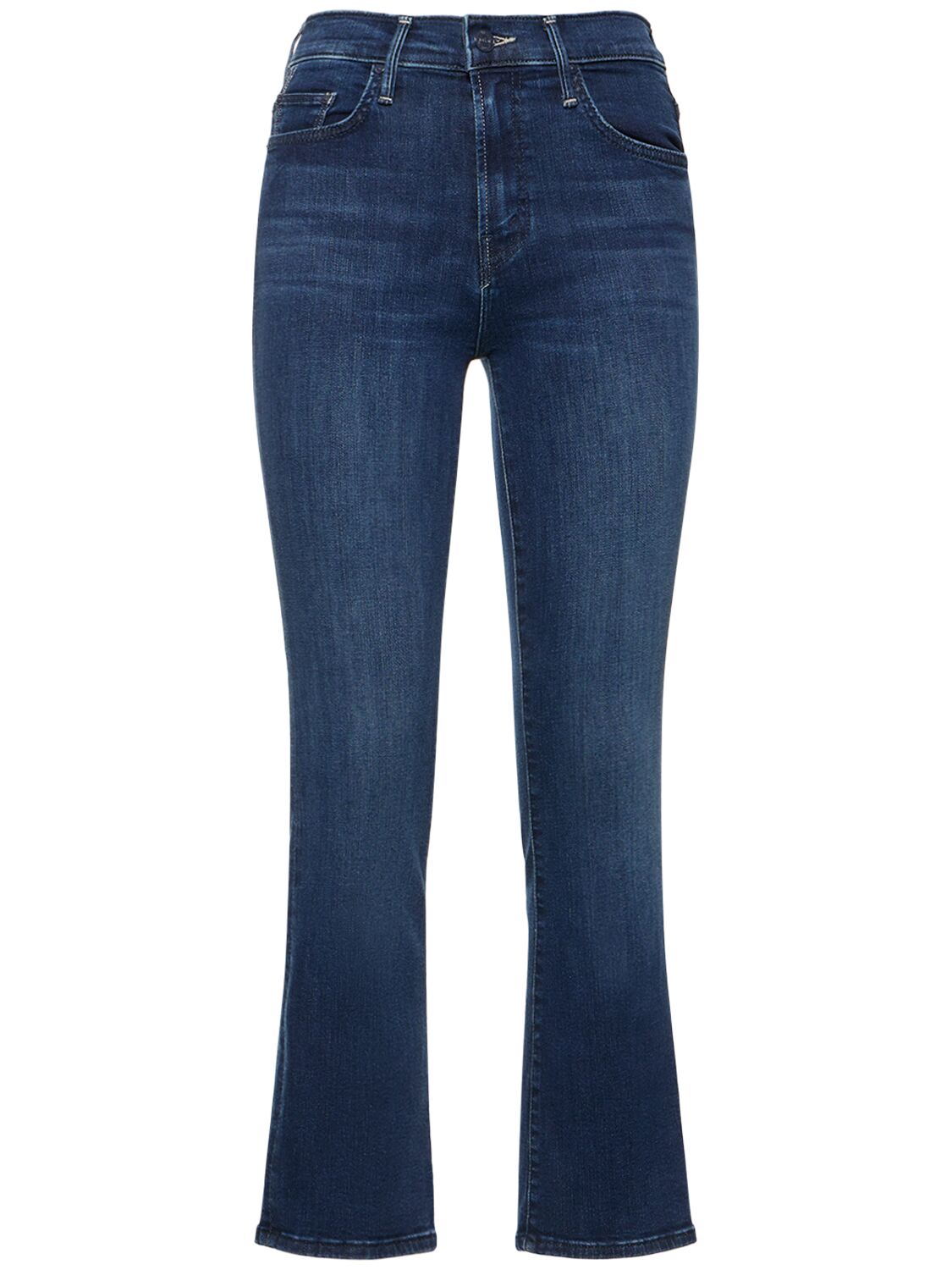 Mother The Insider Ankle Mid Rise Jeans In Blue