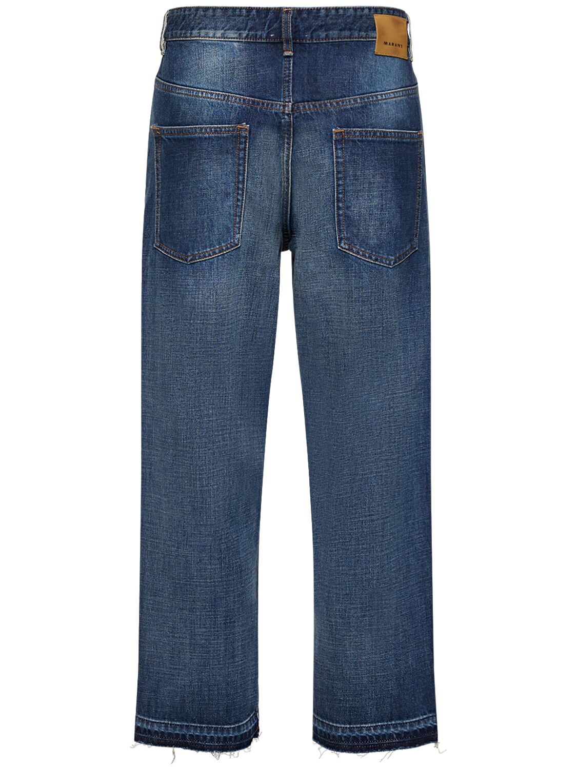 Shop Isabel Marant Jelden Faded Cotton Denim Jeans In Blue