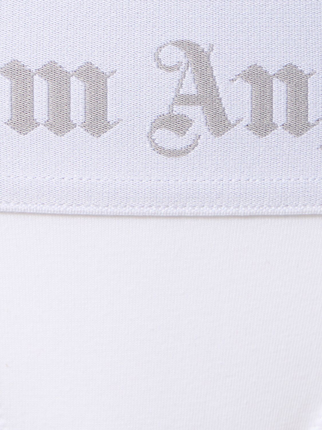 Palm Angels logo-tape stretch-cotton Thong - Farfetch