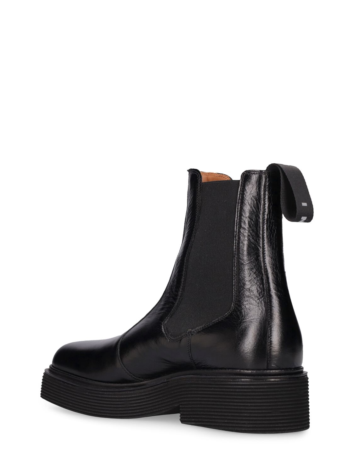 Shop Marni New Forest Shiny Leather Chelsea Boots In Black