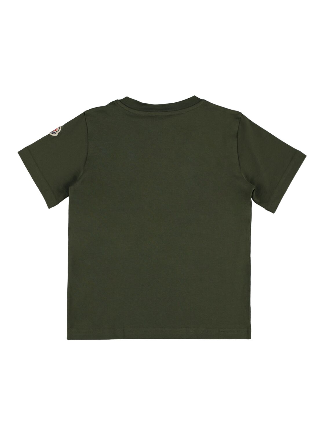 Shop Moncler Cotton Jersey T-shirt In Dark Green