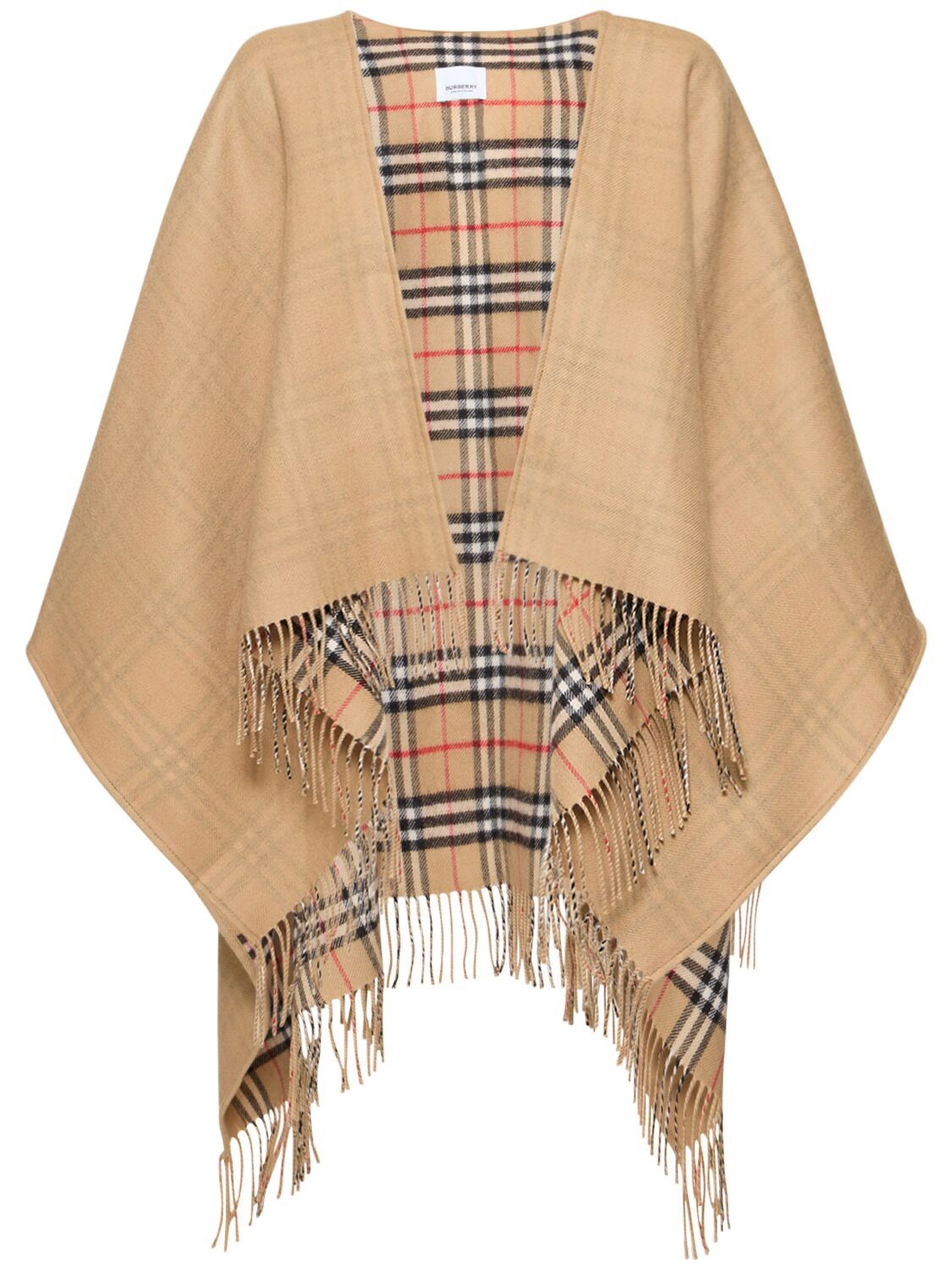 BURBERRY REVERSIBLE WOOL CAPE
