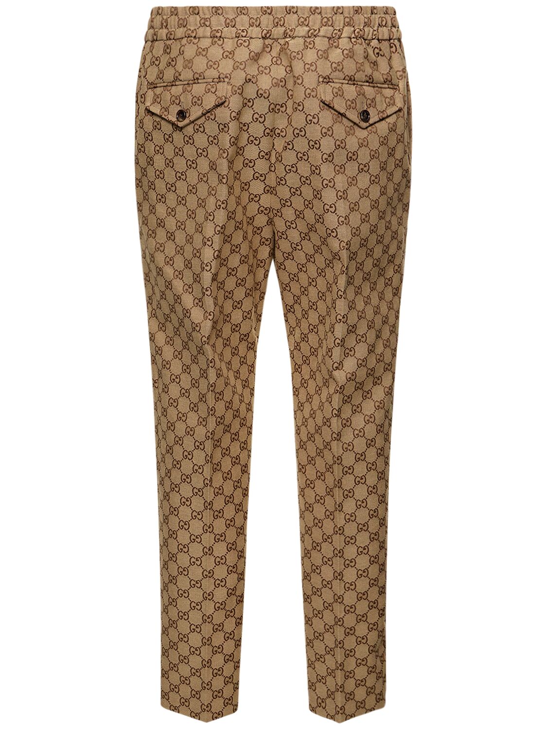 Gucci Light GG Canvas Pant, Size 46 It, Black, Ready-to-wear