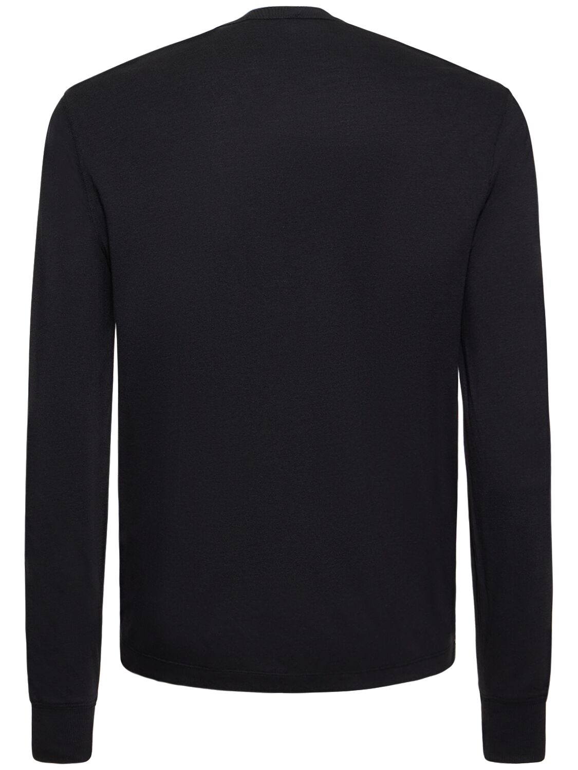 Tom Ford Short-button Fastening T-shirt In Black