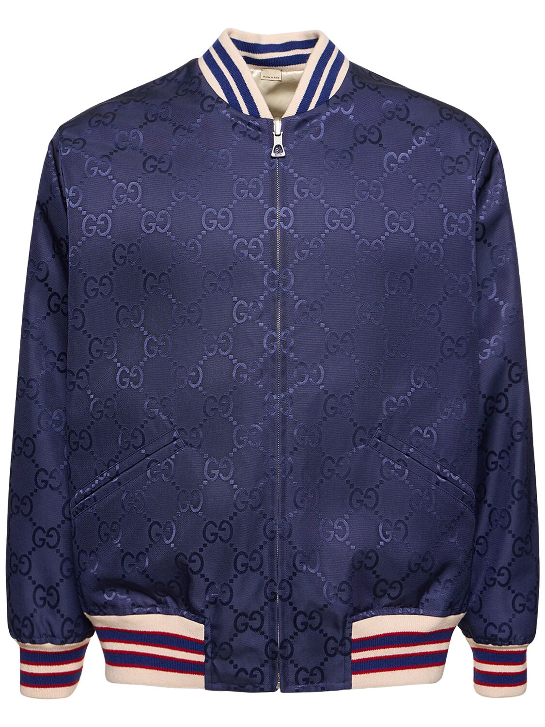 Gucci Snake-print Lightweight Bomber Jacket in Black for Men