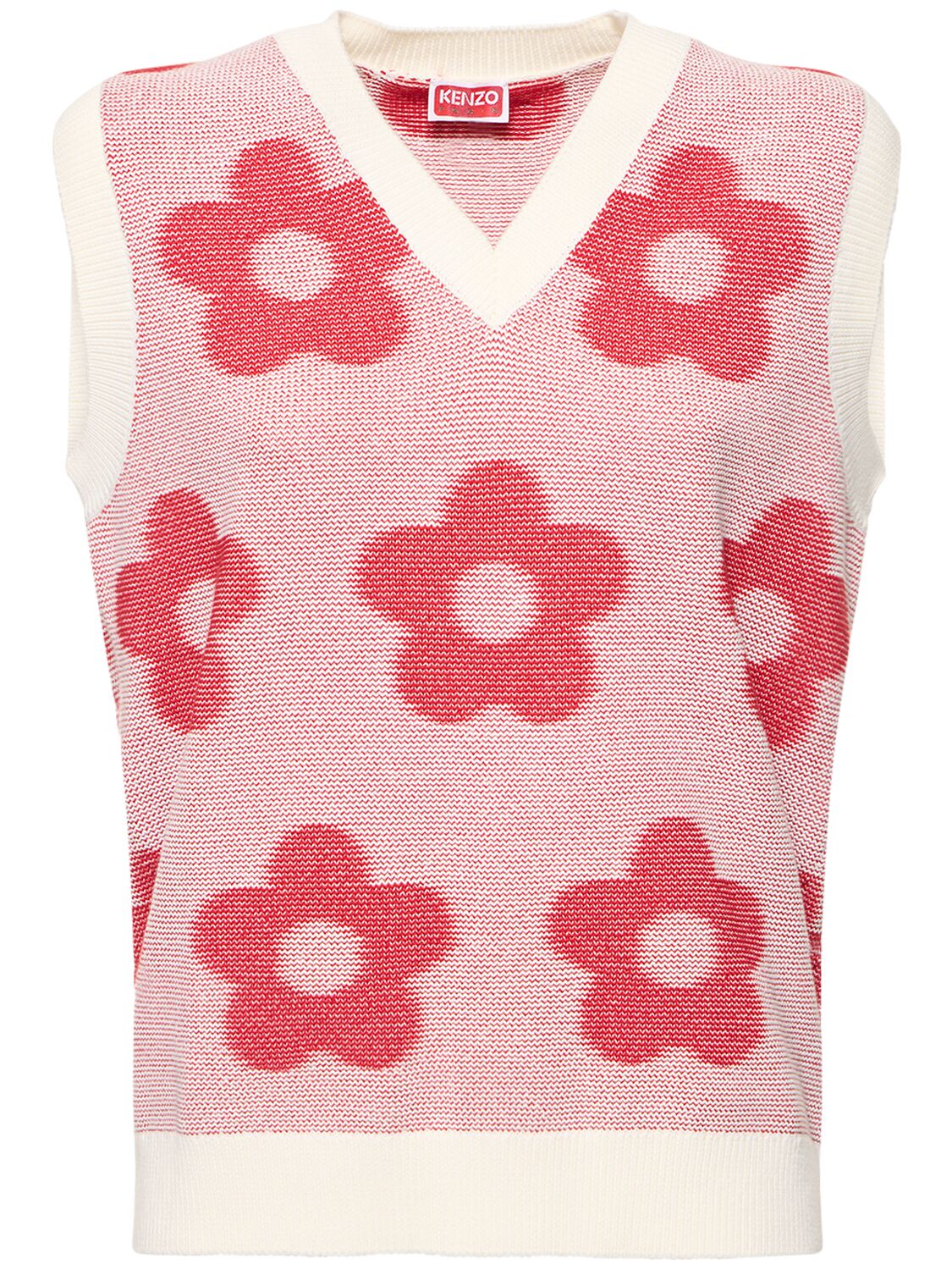 Kenzo Flower Spot Cotton Vest In Multicolor