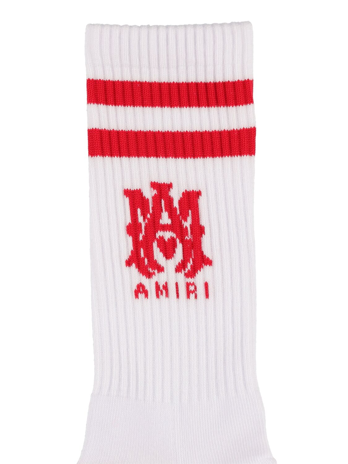 Shop Amiri Ma Tube Socks In White,red