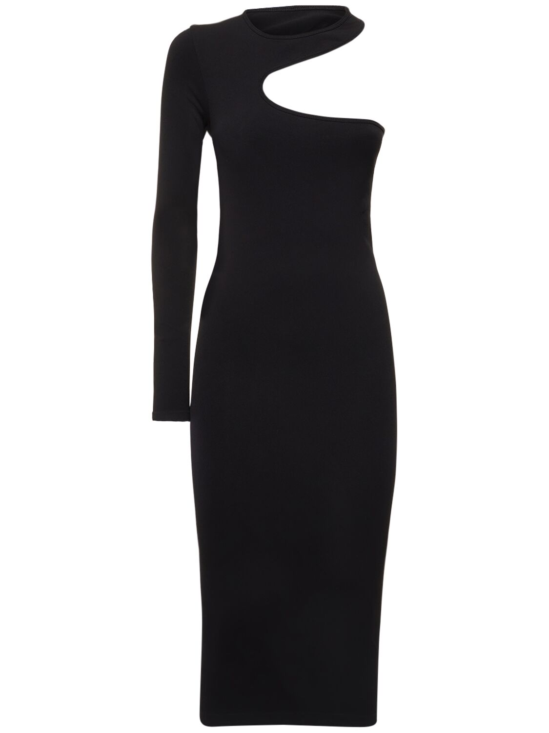 Image of Cutout Seamless Viscose Midi Dress