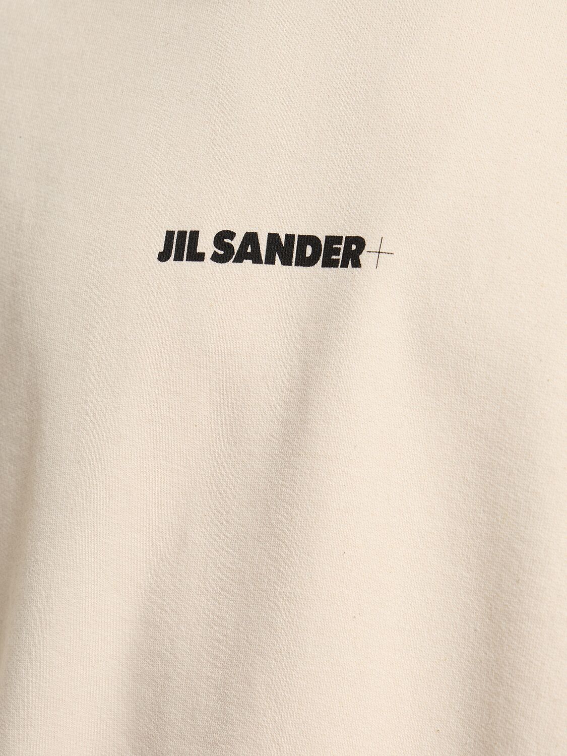 Shop Jil Sander Cotton Jersey Logo Sweatshirt In Dune