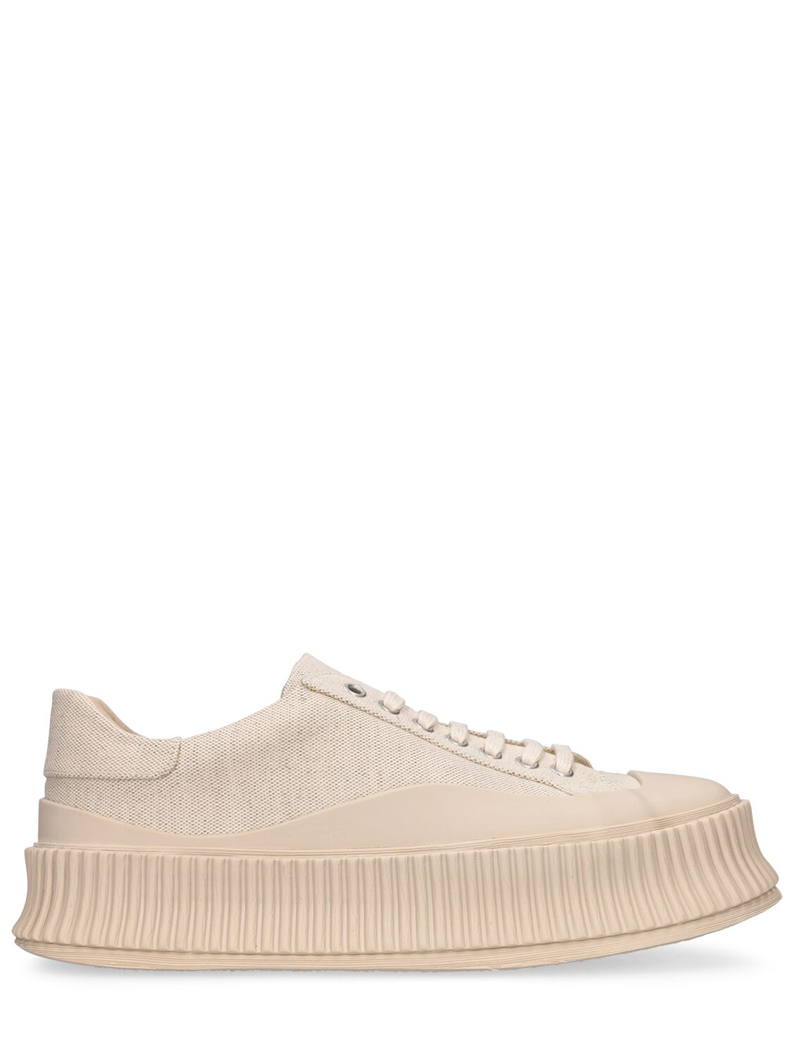 Jil Sander 40mm Vulcanized Canvas Sneakers In Natural