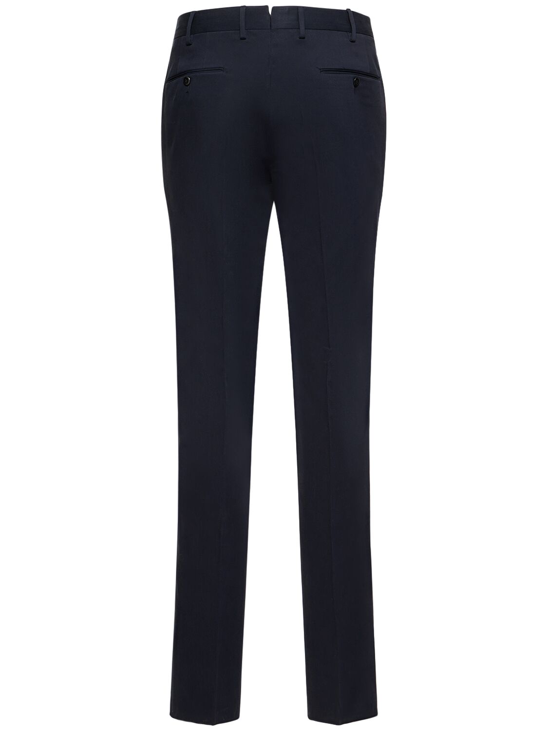 Shop Pt Torino Classic Cotton Blend Straight Pants In Navy