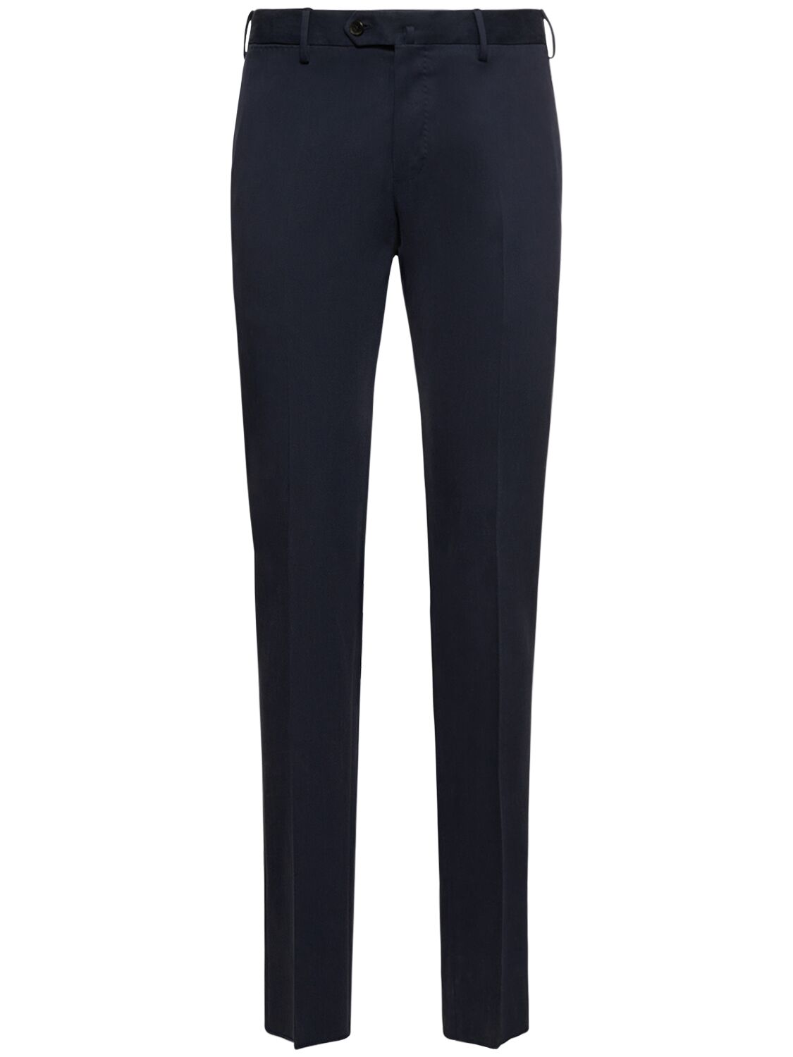 Image of Classic Cotton Blend Straight Pants
