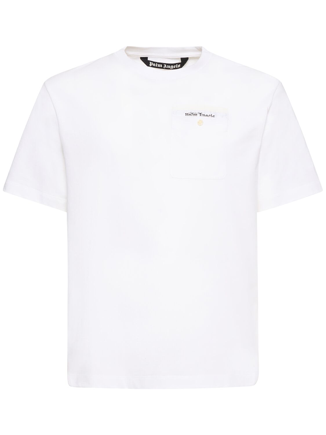 Tape Printed Cotton T-shirt – MEN > CLOTHING > T-SHIRTS