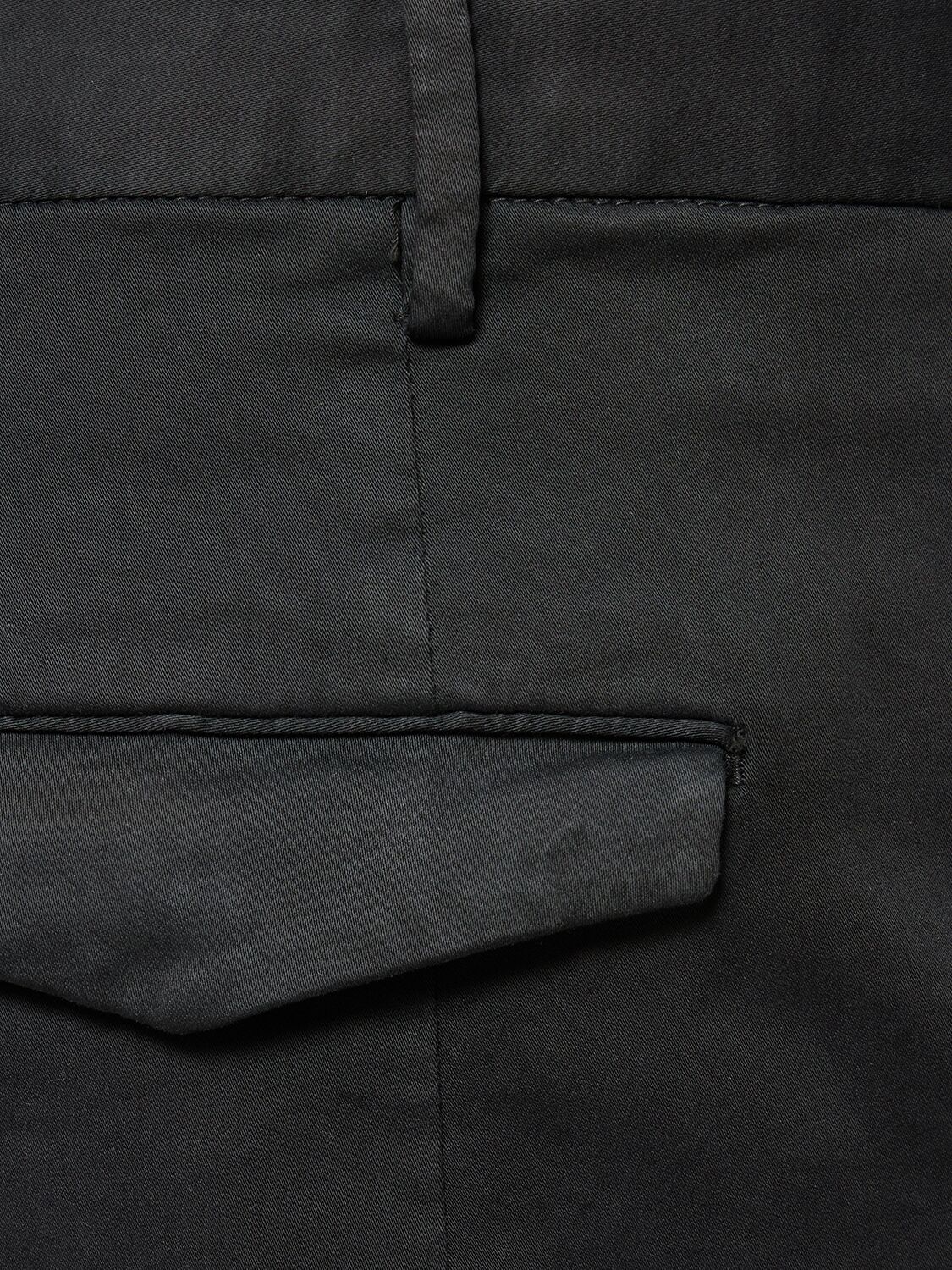 Shop Pt Torino Stretch Cotton Pants In Black