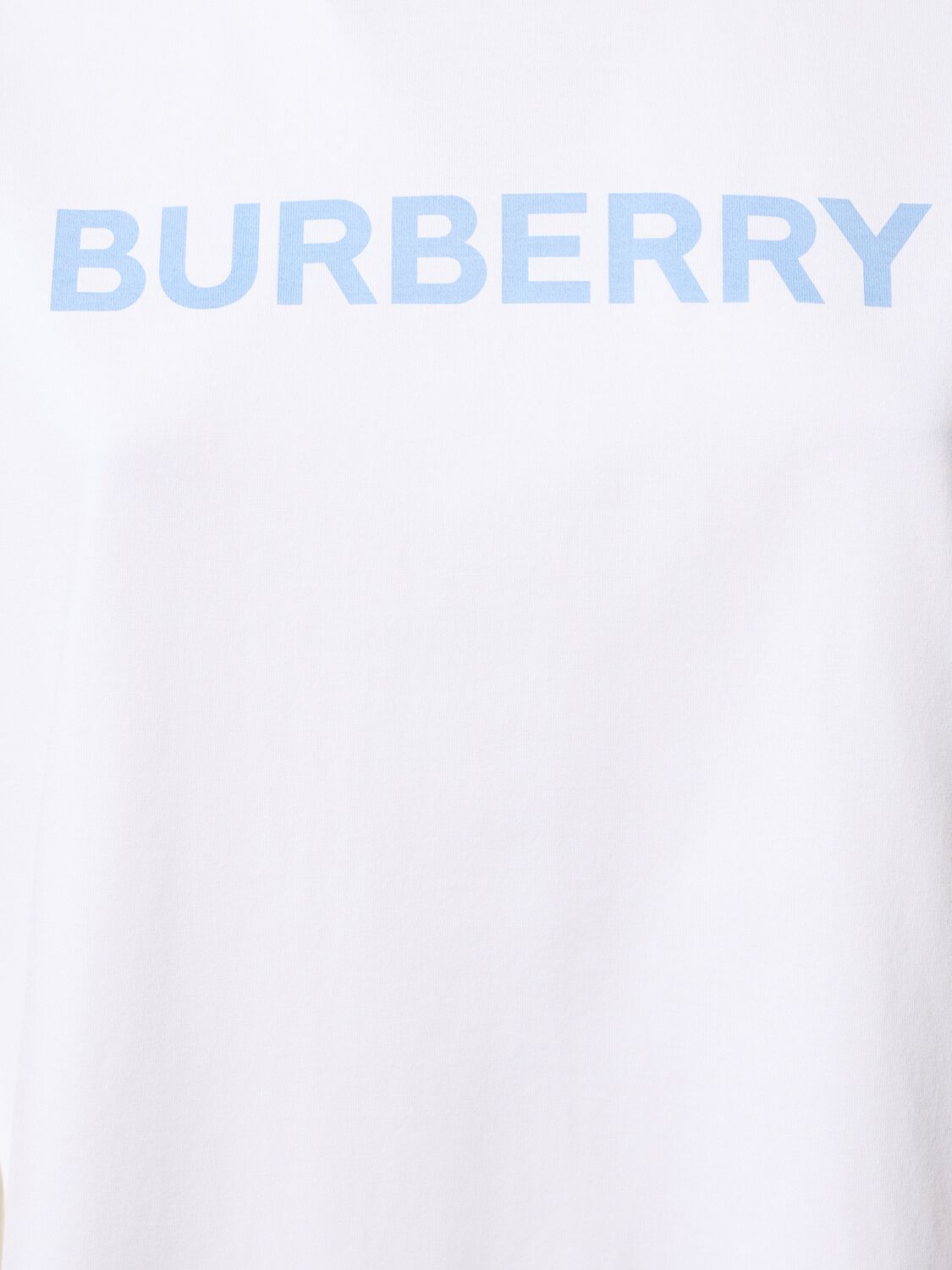 Shop Burberry Margott Jersey Printed Logo T-shirt In White,blue