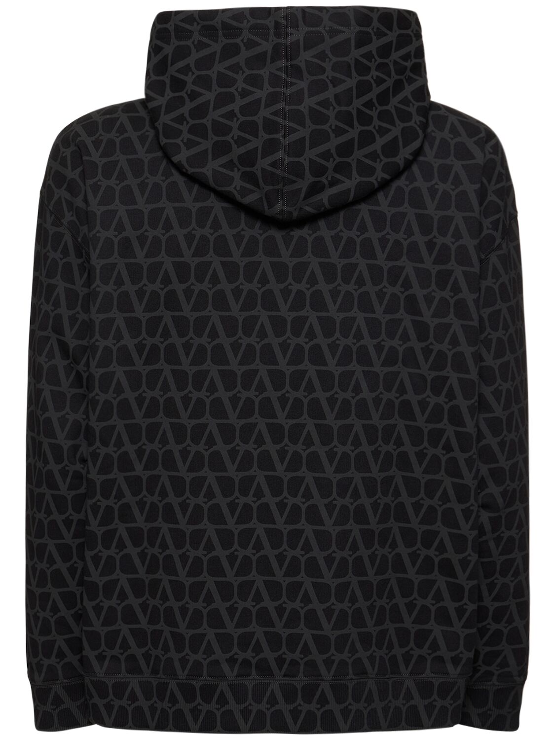 Shop Valentino Toile Iconographe Hooded Sweatshirt In Black