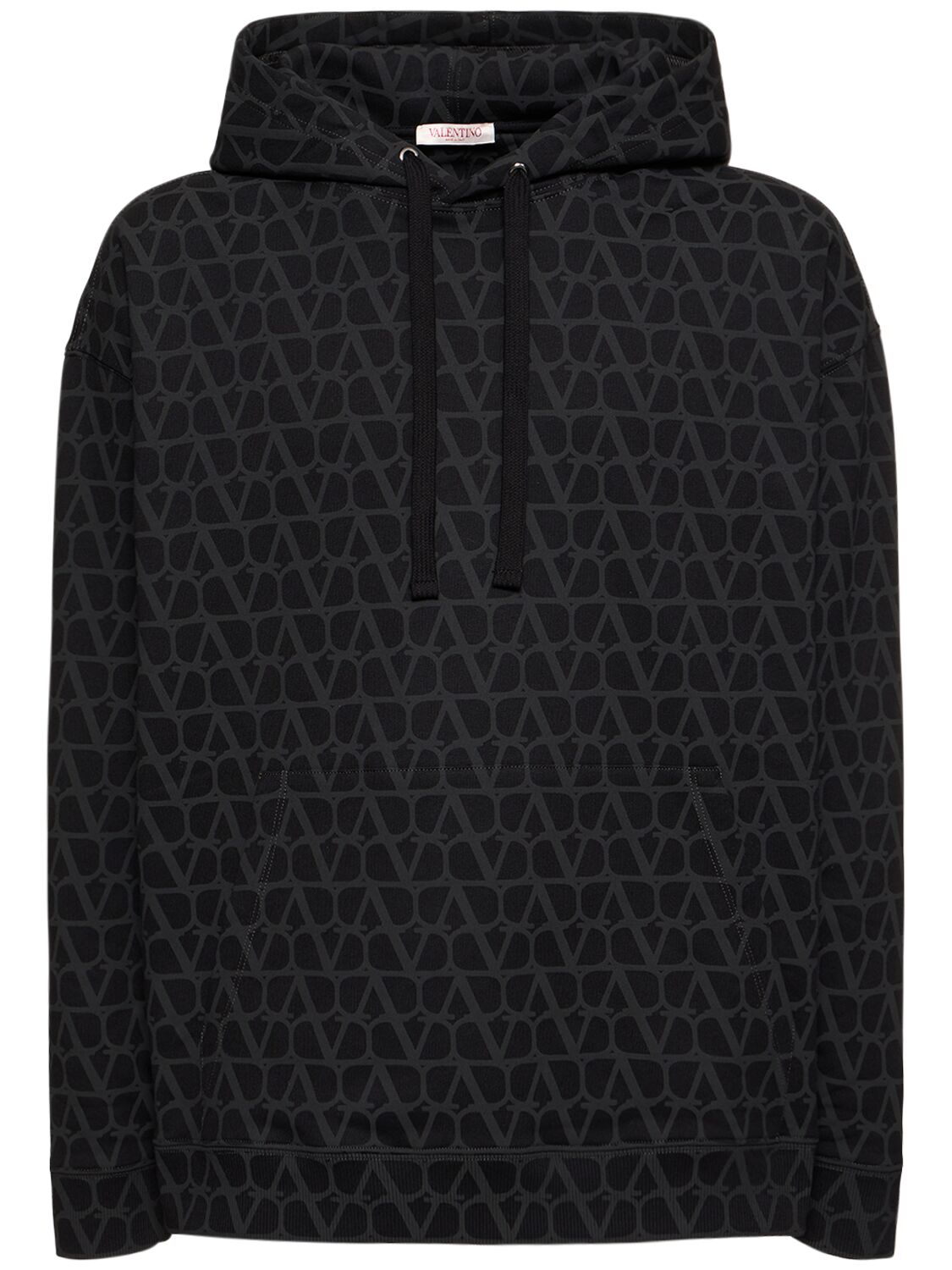 Shop Valentino Toile Iconographe Hooded Sweatshirt In Black