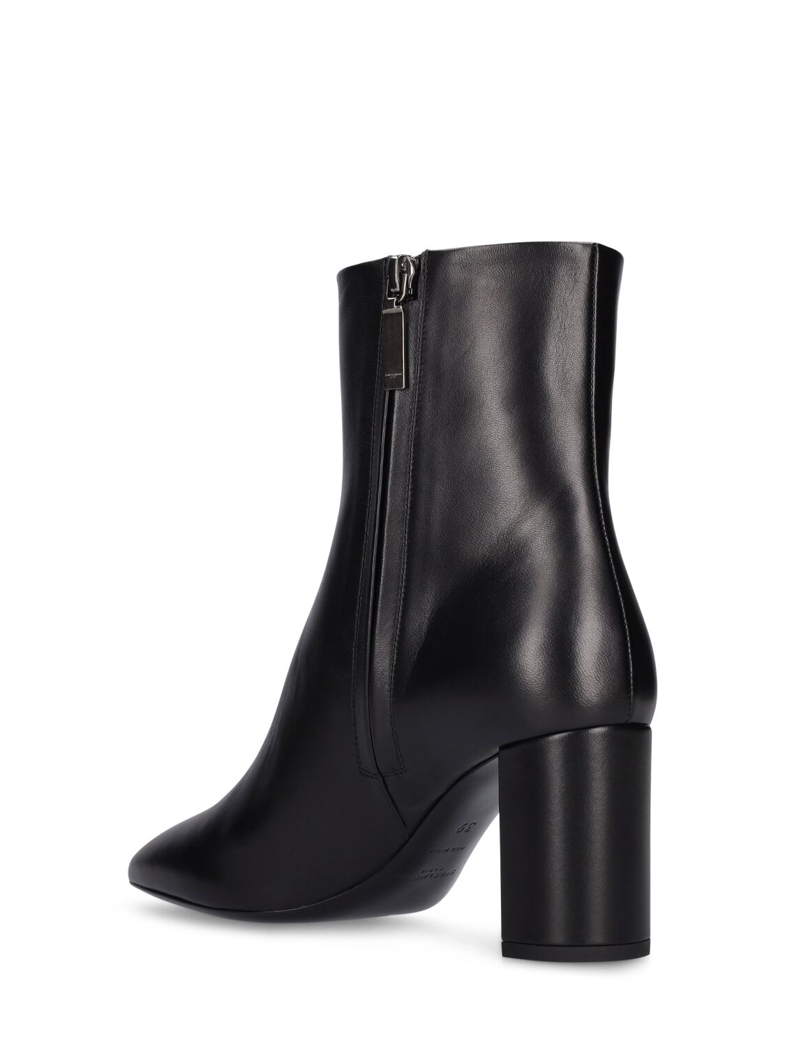 Shop Saint Laurent 70mm Lou Leather Boots In Black