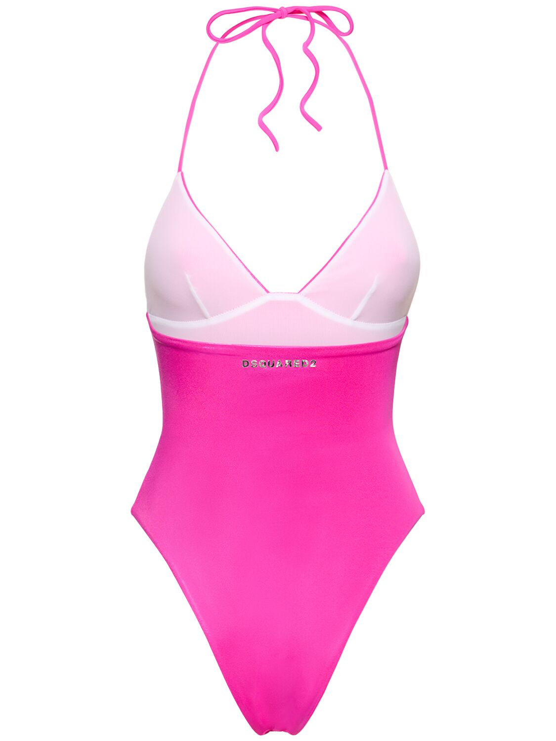 Shop Dsquared2 Glossy One Piece Swimsuit In Fuchsia