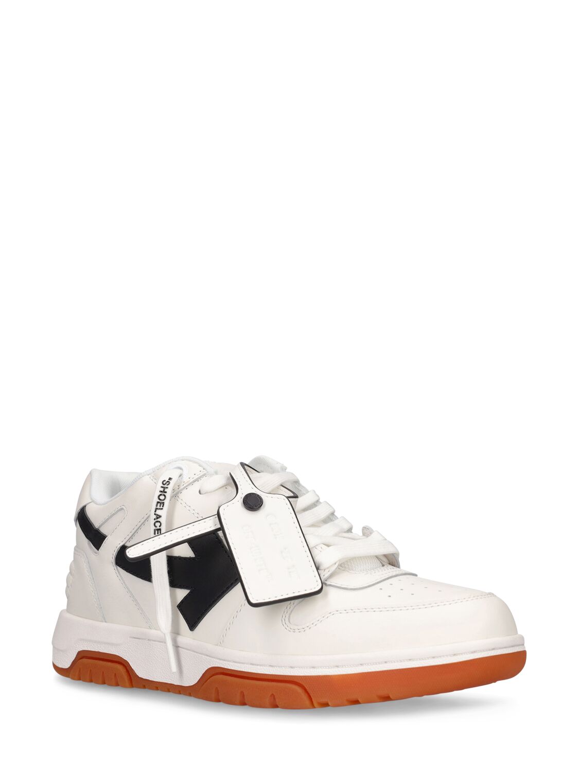 Shop Off-white 30mm Out Of Office Leather Sneakers In White,black