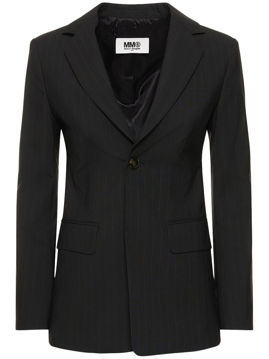 MM6 MAISON MARGIELA PINSTRIPED WOOL BLEND BLAZER