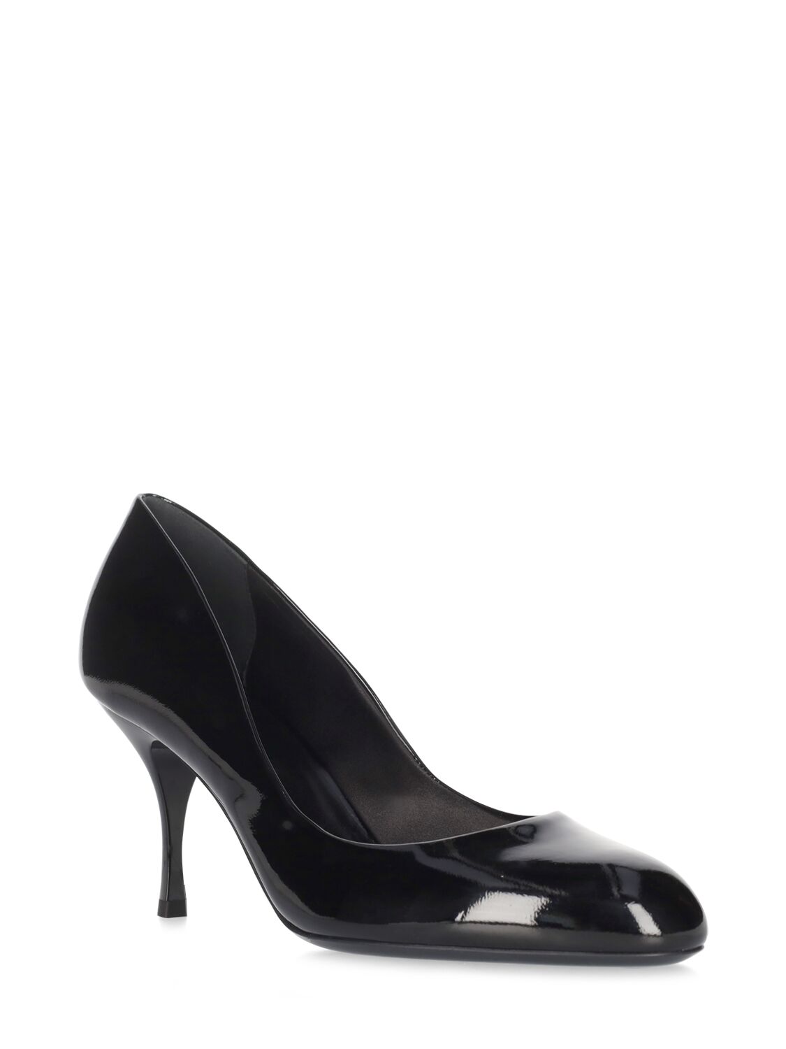 Shop Max Mara 80mm Marylin Shiny Patent Leather Pumps In Black